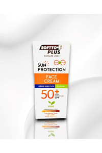 Softto Plus 50 Faktör Tüm Ciltler İçin Leke Karşıtı Nemlendirici Yağsız Suya Dayanıklı Yüz Güneş Kremi 75 ml