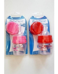 Bebe Time Kulpsuz 2x30 ml Alıştırma Bardağı Kırmızı Pembe