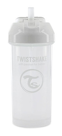 Twistshake Pipetli Kulpsuz 6+ Ay 360 ml Alıştırma Bardağı Beyaz