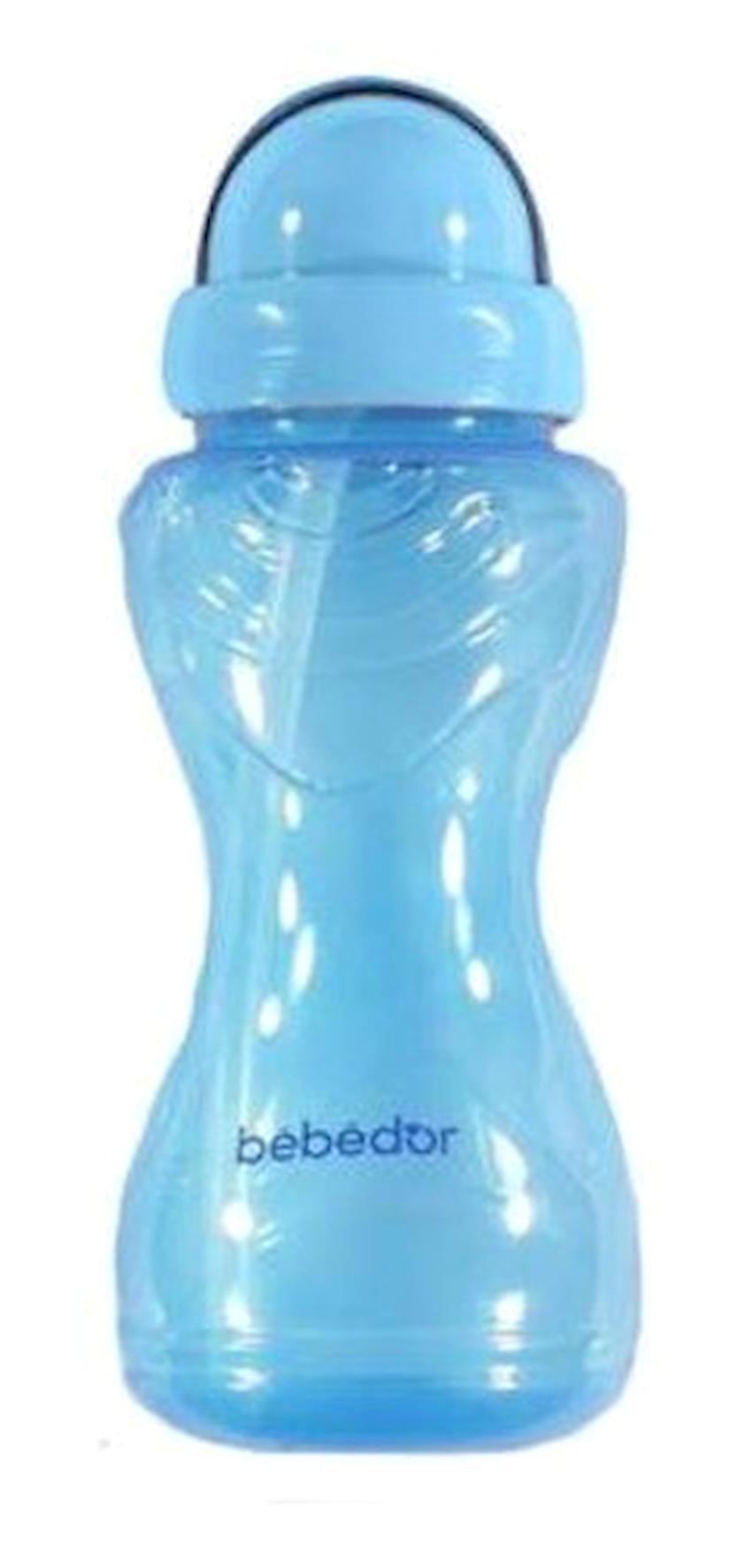 Bebedor Pipetli Akıtmaz Kulpsuz 12+ Ay 330 ml Alıştırma Bardağı Mavi