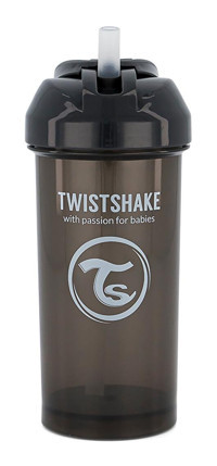 Twistshake Pipetli Kulpsuz 6+ Ay 360 ml Alıştırma Bardağı Siyah