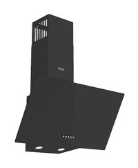Ferre D086 450 m3/h 60 cm Cam Karbon Filtreli Bacalı Duvar Tipi Damlumbaz Siyah