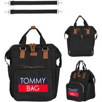 Tommybaby Soft Su Geçirmez Fermuarlı Bebek Sırt Çantası Siyah