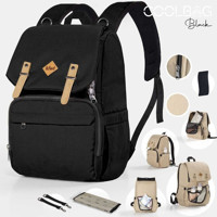Kiwi Coolbag Su Geçirmez Fermuarlı Bebek Sırt Çantası Siyah