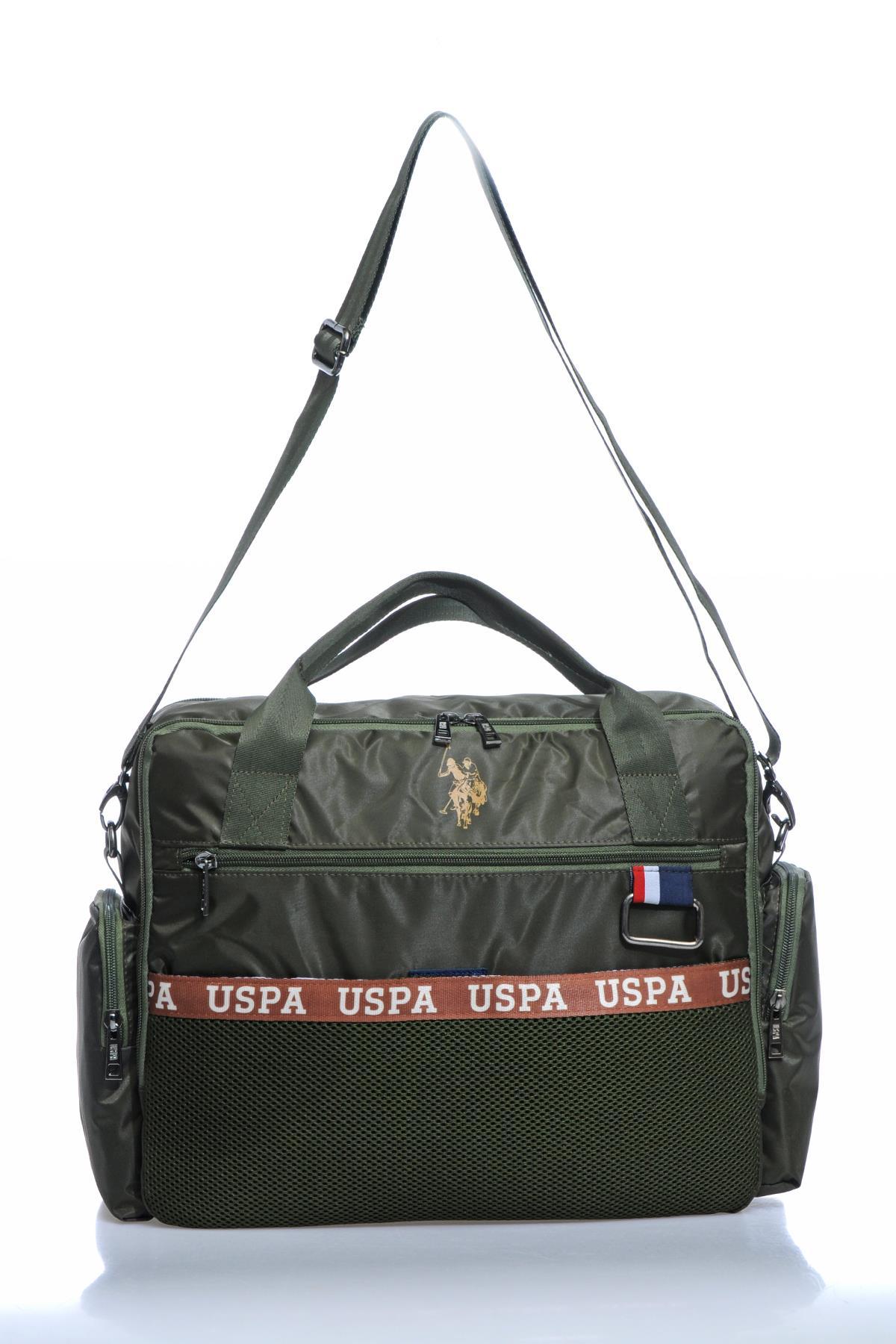 U.S. Polo Assn. PLABC21599 Su Geçirmez Fermuarlı Bebek Omuz Çantası Haki