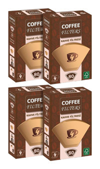 Coffee Filters 4 Numara Filtre Kahve Kağıdı 320'li