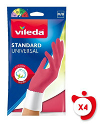 Vileda Standart Universal Medium Temizlik Eldiveni 4 Paket
