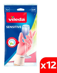 Vileda Sensitive Large Temizlik Eldiveni 12 Çift