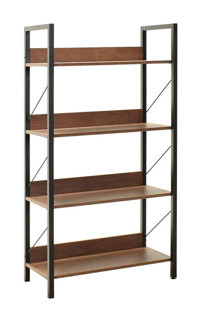 Adore Mobilya 4 Raflı Suntalam 136 cm Ceviz Kitaplık