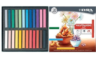 Lyra Polycrayons Soft Toz Pastel 24 Renk Pastel Boya