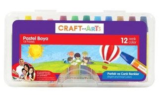 Craft And Arts 12'li Plastik Kutulu Pastel Boya