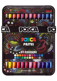 Uni Posca Oil & Wax Yağlı 24 Renk Tam Boy Pastel Boya