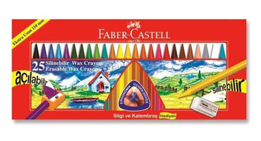 Faber-Castell 25 Li Silinebilir Wax Crayon Pastel Boya