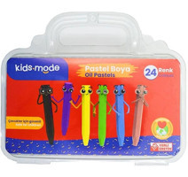 Kids Mode Yağlı Altıgen 24 Renk Pastel Boya