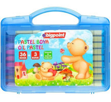 Bigpoint 36+3 Mavi Çantalı 6'lı Paket Pastel Boya