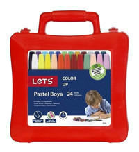 Lets 24 Renk Plastik Çantalı Pastel Boya