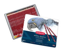 Pastel Pencil 24'lü Teneke Kutu Pastel Kalem Seti Pastel Boya