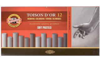 Koh-i Noor Toison D'Or Soft Gri Tonları 12'li Pastel Boya