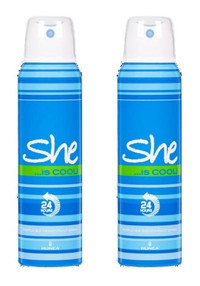 She Cool Sprey Kadın Deodorant 2x150 ml