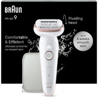 Braun 9 9-000 Koltuk Altı Genital Bölge Bacak İçin 40 Cımbızlı Kablosuz Işıklı Epilasyon Cihazı Beyaz-Pembe