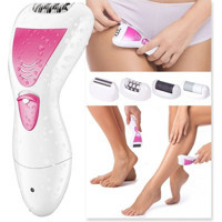 Virox 4 İn 1 Su Geçirmez Koltuk Altı Genital Bölge Bacak İçin Kablosuz Işıklı Epilasyon Cihazı Beyaz-Pembe