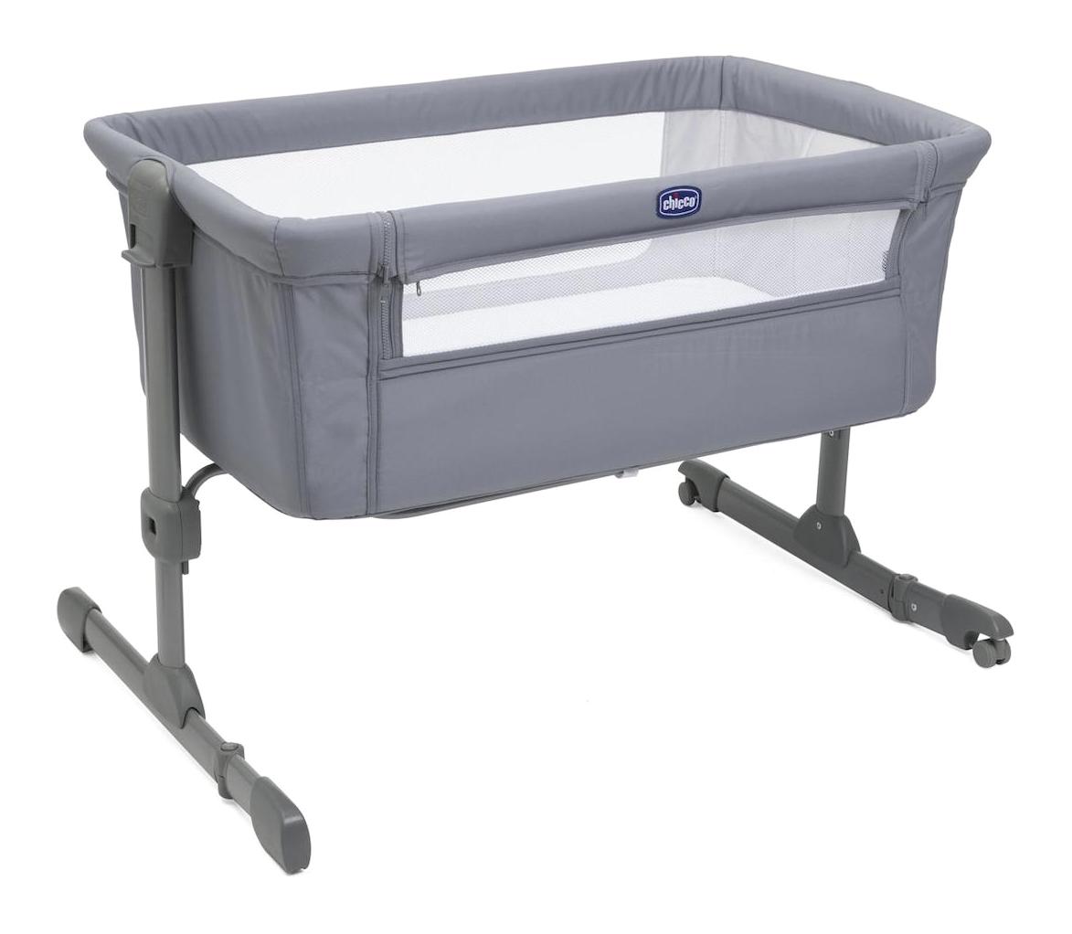 Chicco Stone Relux MDF 9 kg Kapasiteli Dikdörtgen Yataklı Sallanan Anne Yanı Beşik Gri