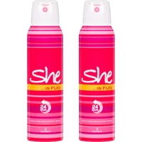 She Fun Sprey Kadın Deodorant 2x150 ml