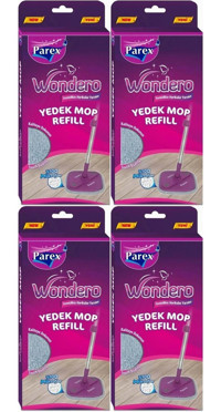 Parex Wondero 4'lü Yedek Mop Gri