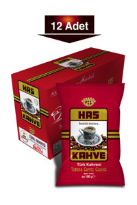 Has Kahve Sade Türk Kahvesi 12x100 gr