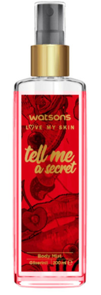 Watsons Tell Me A Secret Meyvemsi-Şekerli Nemlendiricili Kadın Vücut Spreyi 200 ml