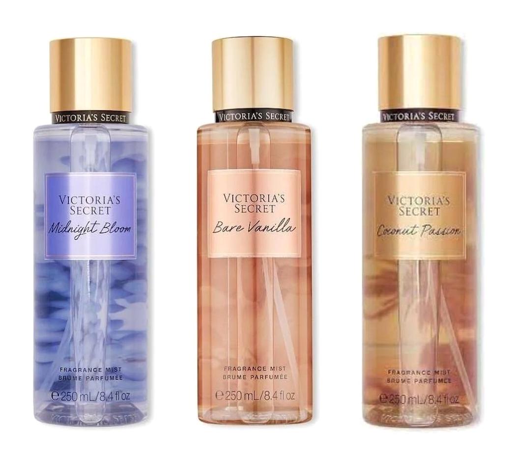 Victoria's Secret Bare Vanilla-Midnight Bloom-Coconut Passion Kadın Vücut Spreyi 3x250 ml
