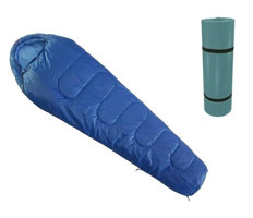 Sportlife 12 Derece Polyester Dört Mevsim Dağcılık Tek Kişilik Yetişkin Uyku Tulumu Mavi