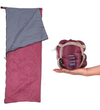 Lixada 9 Derece Polyester Dört Mevsim Kamp Tek Kişilik Yetişkin Uyku Tulumu Bordo