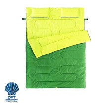 Dft -5 Derece Elyaf - Polyester Kış Dağcılık Çift Kişilik Yetişkin Uyku Tulumu Yeşil