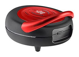 Karaca Funday Yuvarlak Tekli 1000 W Kırmızı Siyah Waffle Makinesi