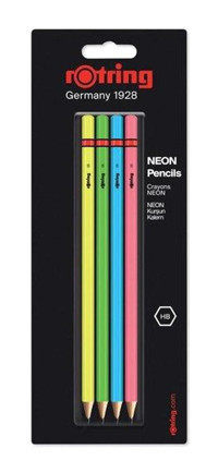 Rotring Blister Neon 4'lü HB Siyah Kurşun Kalem Seti