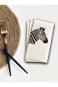 Ake Kağıt Zebra Desenli Kağıt Peçete 100'lü