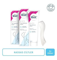 Veet Pure Hassas Ciltler İçin Koltuk Altı Bacak Tüy Dökücü Sprey 2x200 ml
