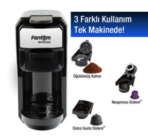 Fantom KS 1450 1450 W 0.6 lt Kapasiteli Taşınabilir Espresso Yapma Kapsül Kahve Makinesi