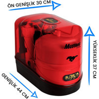 Mustang Life Water 5 Aşamalı 12 lt Kapalı Kasa Pompasız Tezgah Altı Su Arıtma Cihazı Kırmızı