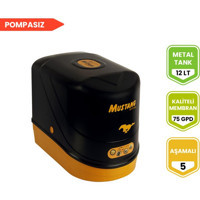 Mustang Life Water 5 Aşamalı 12 lt Kapalı Kasa Pompasız Tezgah Altı Su Arıtma Cihazı Sarı