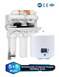 Sumarkt 10 Aşamalı 12 lt Açık Kasa Pompalı Tezgah Altı Su Arıtma Cihazı