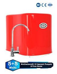 Sumarkt S-tron 10 Aşamalı 12 lt Kapalı Kasa Pompalı Tezgah Altı Su Arıtma Cihazı