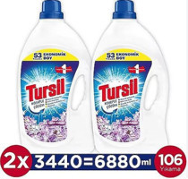 Tursil Leylak Bahçesi Beyazlar ve Renkliler İçin 106 Yıkama Sıvı Deterjan 2x3.44 lt