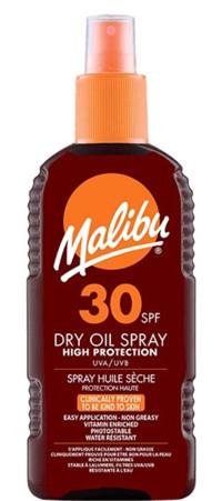 Malibu Dry Oil 30 Faktör Güneş Yağı 200 ml