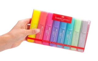 Faber-Castell Textliner 8'li Pastel Renkli Fosforlu Kalem Seti