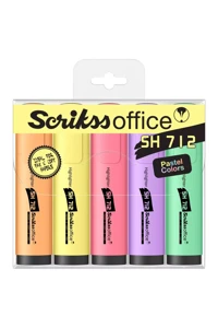 Scrikss 5'li Pastel Renkli Fosforlu Kalem Seti