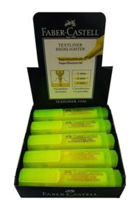 Faber-Castell Şeffaf 10'lu Neon Sarı Fosforlu Kalem Seti