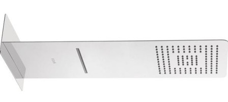 Vitra Strato A45712 2F Krom 2 Fonksiyonlu Tazyikli Kare Sprey - Yağmur Tepe Duş Başlığı Beyaz