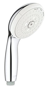 Grohe Tempesta 100 Krom 3 Fonksiyonlu Arıtmalı Yuvarlak Sprey El Duş Başlığı Gümüş